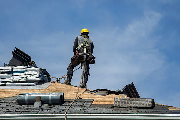 Professional Gutter Installation technician working in Orangeville, PA